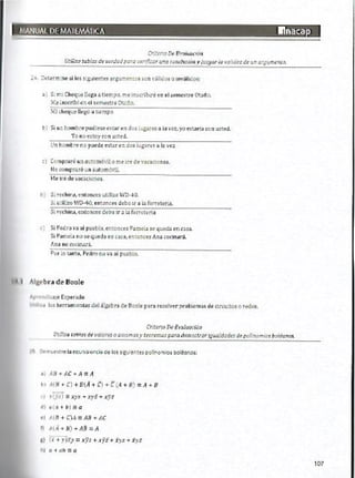 Manual de ejercicios  matematicas 1 inacap