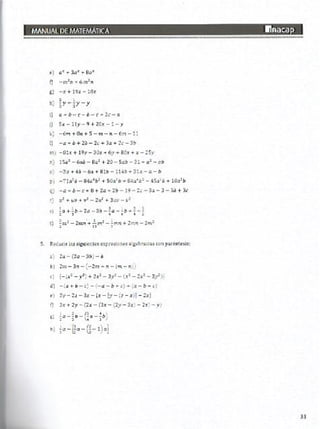 Manual de ejercicios  matematicas 1 inacap