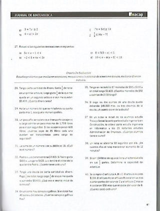 Manual de ejercicios  matematicas 1 inacap