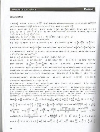 Manual de ejercicios  matematicas 1 inacap