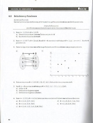 Manual de ejercicios  matematicas 1 inacap