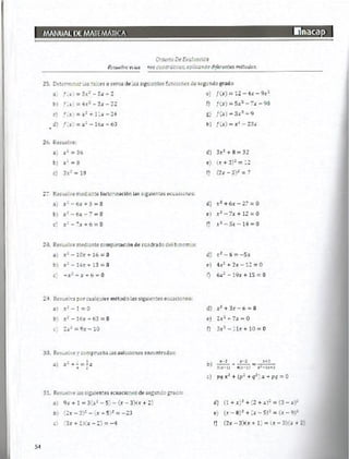 Manual de ejercicios  matematicas 1 inacap