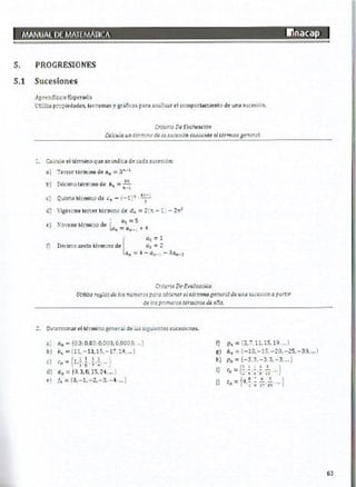 Manual de ejercicios  matematicas 1 inacap