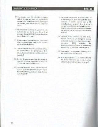 Manual de ejercicios  matematicas 1 inacap