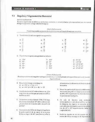 Manual de ejercicios  matematicas 1 inacap