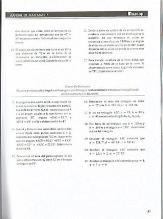Manual de ejercicios  matematicas 1 inacap