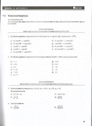 Manual de ejercicios  matematicas 1 inacap