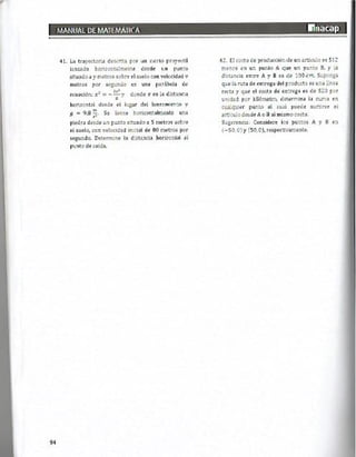 Manual de ejercicios  matematicas 1 inacap