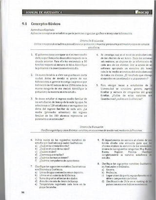 Manual de ejercicios  matematicas 1 inacap