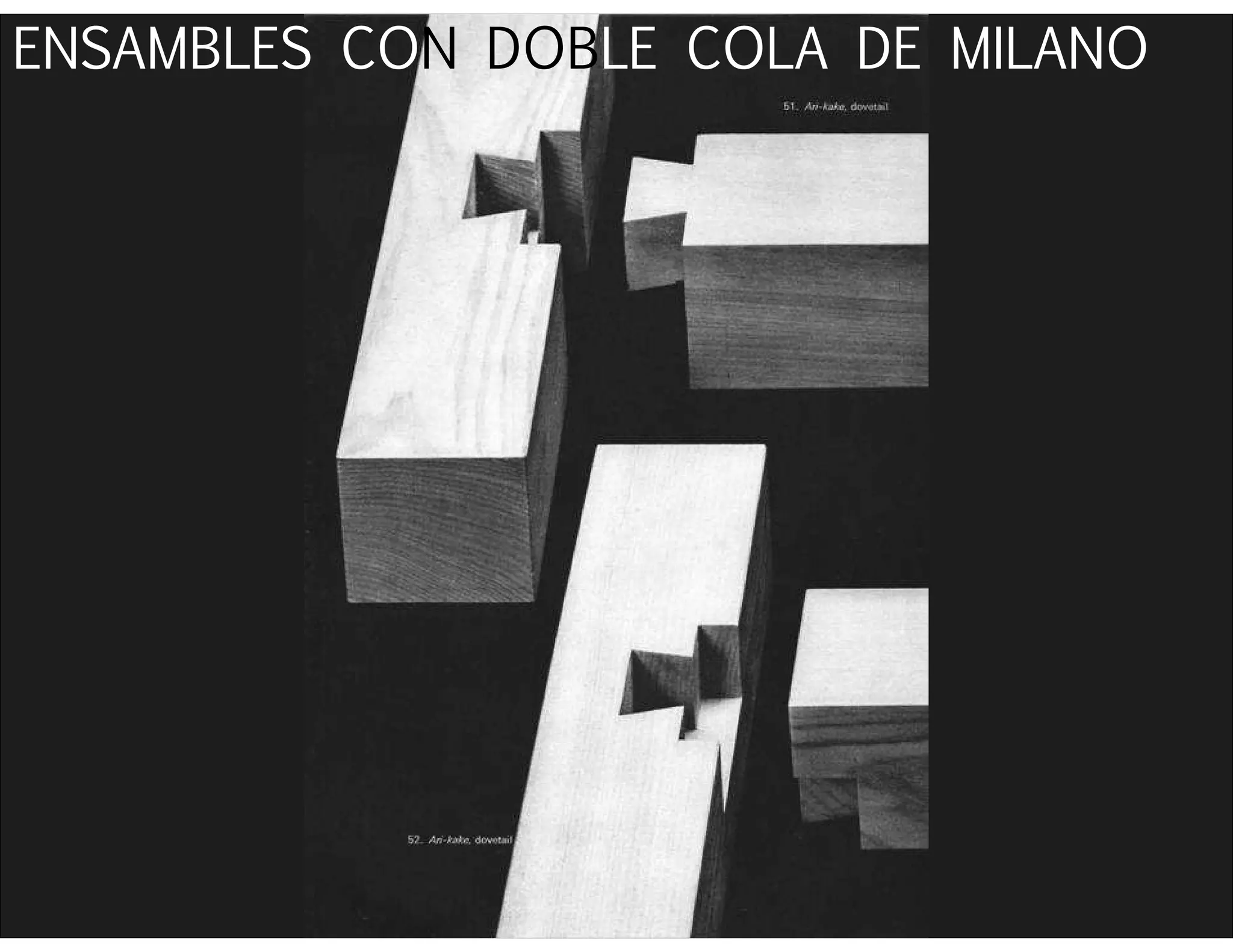 ENSAMBLES CON DOBLE COLA DE MILANO
 