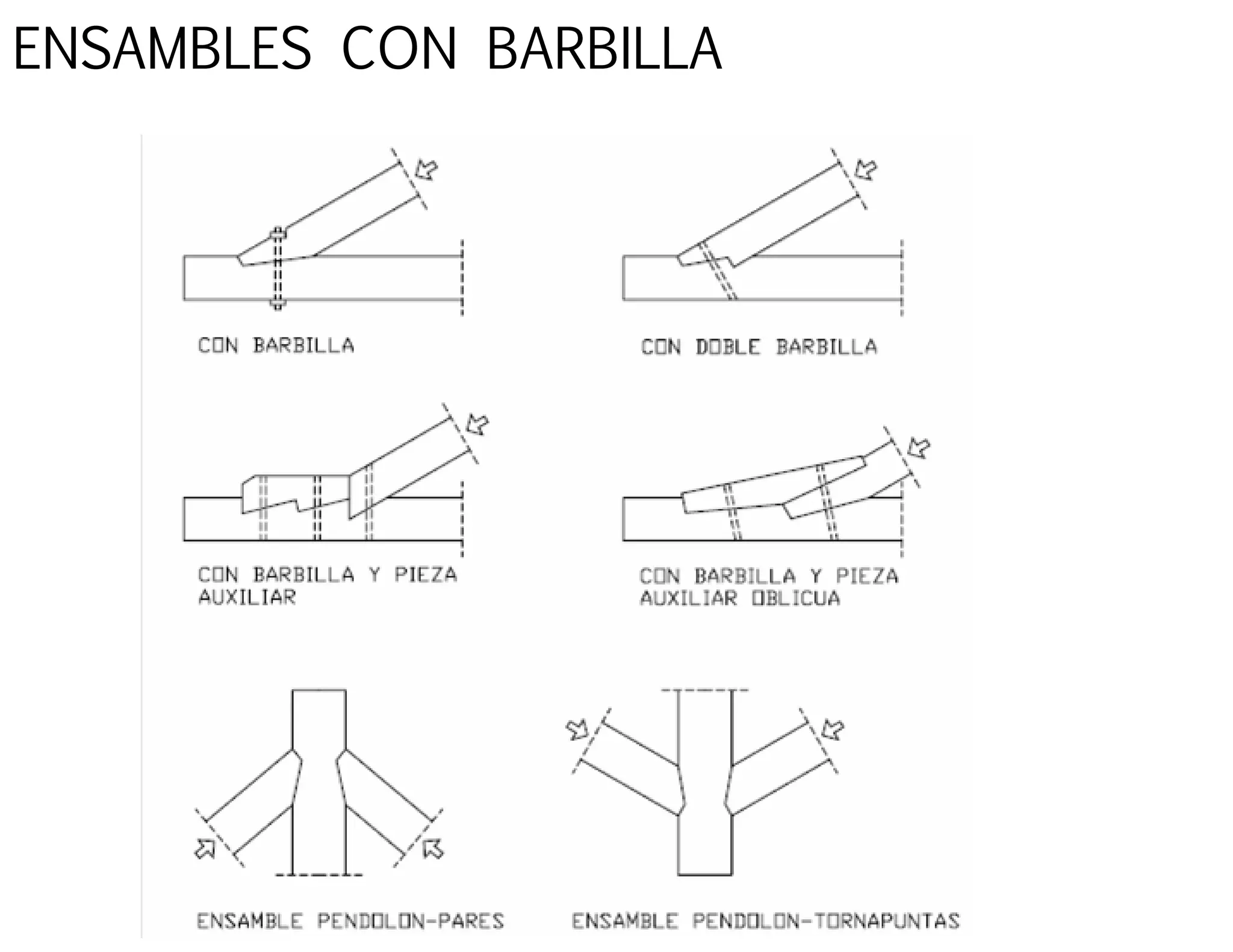 ENSAMBLES CON BARBILLA
 