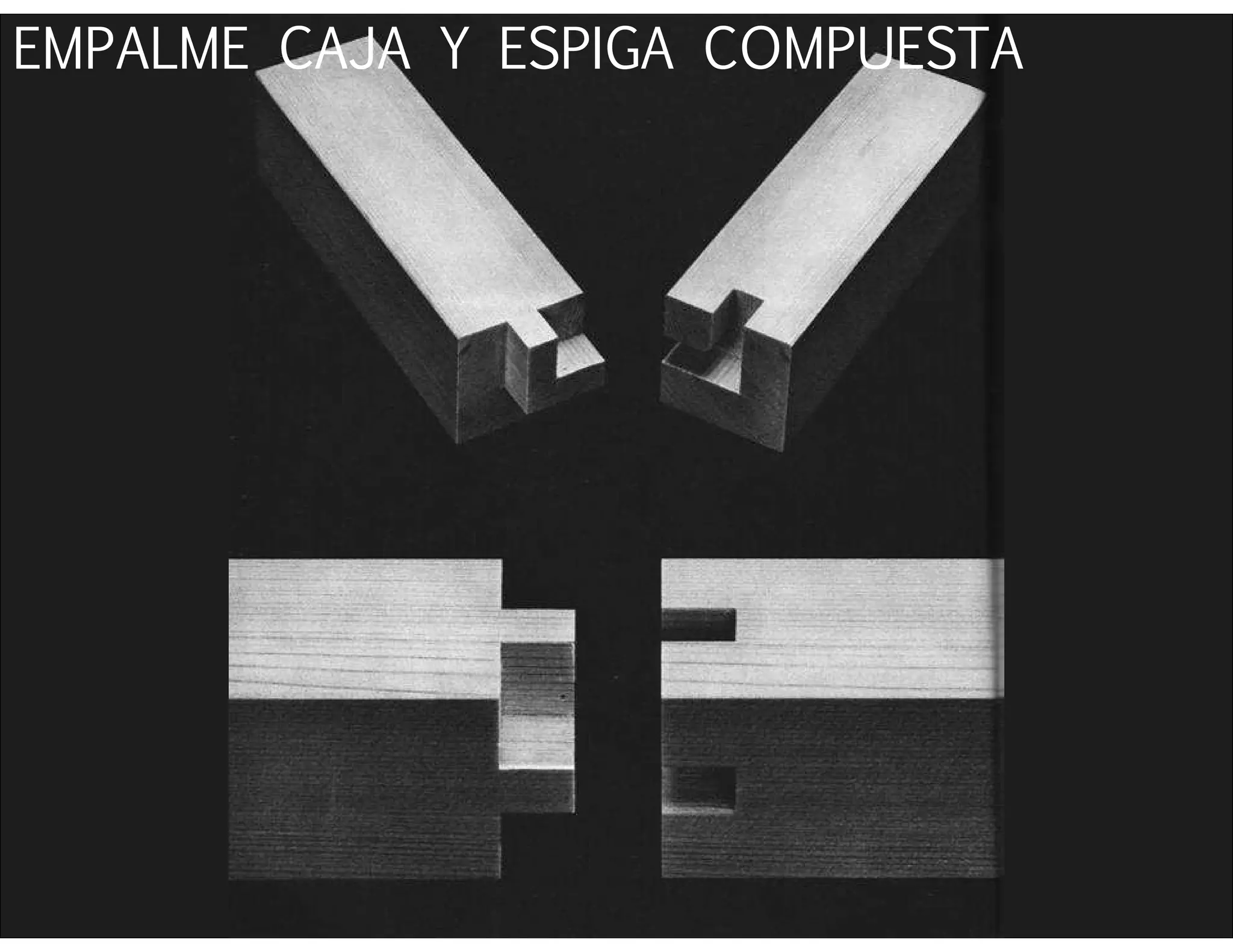 EMPALME CAJA Y ESPIGA COMPUESTA
 