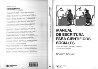 Manual de escritura para científicos sociales (becker, howard)
