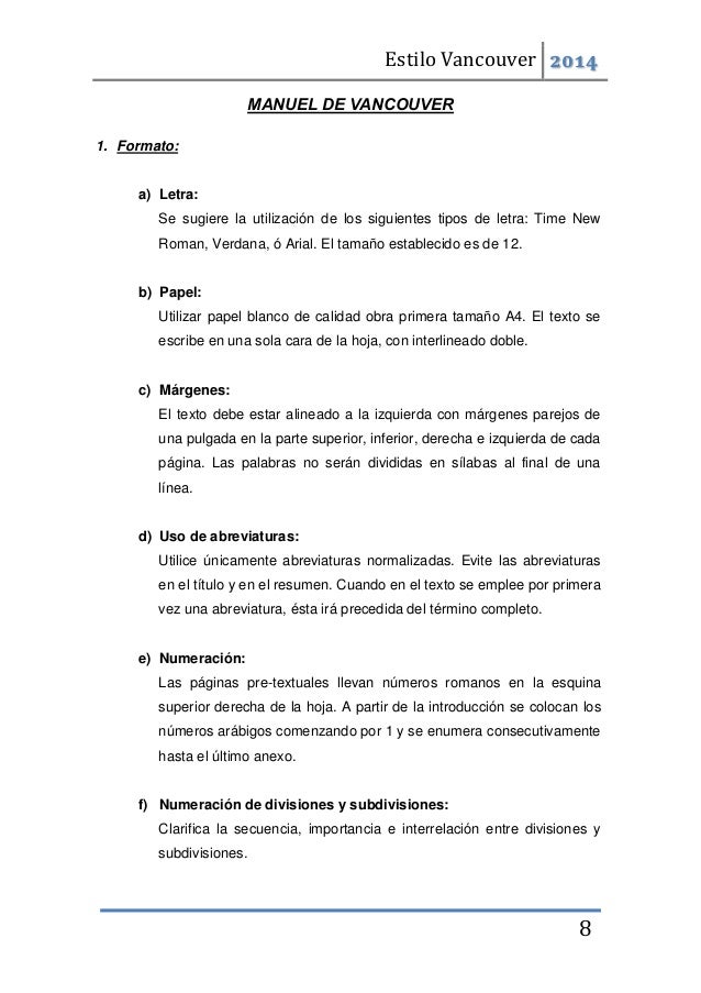 TRABAJO Nº 2MANUAL ESTILO VANCOUVER