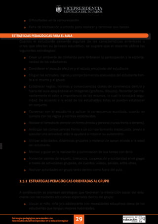 Manual de estrategias pedagógicas para atender NEE | PDF