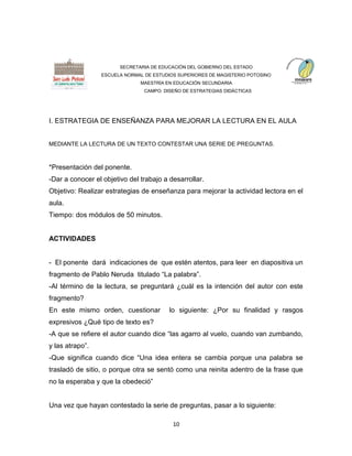 Manual de estrategias didácticas de enseñanza y aprendizaje | PDF