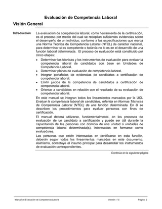 Manual de evaluacion de competencias laborales | PDF