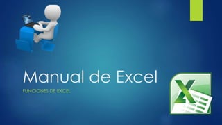 Manual de Excel
FUNCIONES DE EXCEL
 