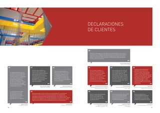 78 79
DECLARACIONES
DE CLIENTES
Sin ninuguna duda Aceco TI es
una de las mejores empresas en
esa área. En nuestro caso, todo
fue hecho de forma transparente
y con mucho profesionalismo.
Siempre que necesitamos
de alguna aclaración fuimos
prontamente atendidos y la obra
fue concluida dentro del plazo
previsto y en las especificaciones
establecidas en contrato.
Moving era desde el inicio una gran preocupación para mí como Directora
Técnica. Es como construir un avión en pleno vuelo. Los equipos están
conectados y ellos tienen que ser desconectados en un período en que son
absurdamente necesarios. El movimiento fue hecho en asociación entre nuestro
personal, que cooperó mucho, y el personal de Aceco TI, que entró con toda la
expertise que ellos tenían de la planificación de otros movings similares.
En un primer momento, no
encontré la solución de Aceco
TI barata, pero al final, cuando
se ve la forma que todo es
hecho, el material que es usado,
la forma como el servicio es
ejecutado, con mucho cuidado,
profesionalismo y técnica,
encuentro que hasta salió barato.
Nelson Cardoso
CIO, BR Distribuidora
Ericsson sólo entregaría un
entorno crítico como su Data
Center a una empresa altamente
especializada como Aceco TI.
Ello porque Aceco contiene las
certificaciones necesarias y
principalmente, la certificación
ISO 9001 de calidad de los
servicios prestados.
Nosotros estamos plenamente
satisfechos con la solución de
Aceco TI. Incluso, cierta vez hubo
un blackout en esta área, aquí en
Brasília, y varios organismos tuvieron
un paro en sus Data Centers. Nuestra
Sala-Cofre se comportó muy bien
durante este período. Cuando
volvió la electricidad, nosotros aun
teníamos veintidós horas de energía
sobresaliente.
Si ella es certificada, tiene calidad
y el producto está garantizado.
Estamos muy satisfechos con
el producto de Aceco TI y con el
mantenimiento prestado.
Paulo Pinto
Secretario de Tecnología de la Información,
Supremo Tribunal Federal
Fernando dos Santos Dionísio
Apoderado General, Procuraduría General
del Municipio de Rio de Janeiro.
Nosotros transferimos la
responsabilidad de administrar
varios proveedores a Aceco TI.
Yo acostumbro usar Aceco como
ejemplo de prestación de servicios.
Fred Ventura
Analista de Infraestructura, Diebold
Silvia Abaurre
Directora Técnica, Prodest
Edson Luiz Selotto
Gerente de Producción de TI,
Casas Bahia
La modularidad de la Sala-
Cofre permitió que todo
el cambio hacia el nuevo
lugar fuese hecho de forma
sencilla, limpia y sin la
detención de los servidores.
Fueron 60 días de planifica-
ción para hacer el moving. En
el comienzo, pensamos: '¡Es
mucho tiempo!' Pero no fue.
Si no hubiese sido hecha esa
planificación de la forma que
Aceco TI hace, tal vez no hubiese
resultado tan bien.
Heloisa Helena Moraes
Superintendente de TI Copasa
Aceco TI superó las expectativas
de CPFL y nos apoya en el
mantenimiento del nivel del
servicio que prestamos y en la
calidad del entorno.
Carlos Alberto Belarmino Teixeira
Gerente de Arquitectura,
Tecnología y Seguridad, CPFL
Soy conocido aquí en CPFL por
ser una persona muy exigente,
hasta medio rígido con mis
proveedores. Aun así, no tengo
absolutamente ningún reclamo
por hacer sobre Aceco TI. Por el
contrario, el servicio ha sido de
excelencia, desde la obra hasta
el mantenimiento.
Raphael Basseto
Condenador de Operación del Data
Center, CPFL
Celebramos al inaugurar el nuevo Data Center del Prodest el sector público
que pertenece al ciudadano, que paga los impuestos y merece de nosotros lo
mejor de nuestra creatividad, de nuestra capacidad de trabajo y de nuestra
energía. Y este sector público no puede y no debe ser de segunda categoría.
Tiene que ser de primerísima.
Franco Michele Galgano
Gerente de TI, Ericsson
Franco Michele Galgano
Gerente de TI, Ericsson
 