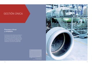16 17
Procesos críticos
y complejos.
El proceso de construcción de una aeronave es
muy semejante al de un Data Center. Ambos
involucran varios proveedores que tienen que
ser integrados conforme las mejores prácticas,
normas, certificaciones y acreditaciones, pues
necesitan de total seguridad, confiabilidad y
redundancias, una vez que no pueden fallar.
GESTIÓN ÚNICA
Henrique Rubem Adamczyk
Director de Desarrollo y
Transformación Organizacional, O Boticário
Nosotros elegimos a Aceco TI por la
larga experiencia que la empresa tiene
en la implementación y mantenimiento
de Data Centers en todo el territorio
brasileño. Otra razón fue el excelente
nivel de competencia y calificación de
todos sus profesionales.
 