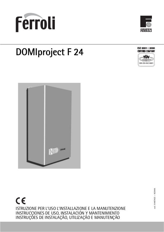 инструкция ferroli domiproject c24