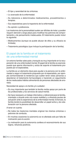 Manual de formación. la atención y el cuidado de las personas en ...