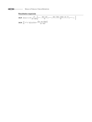 MANUAL DE FÓRMULAS E TABELAS MATEMÁTICAS
182
Resultados especiais
30.49
30.50
 