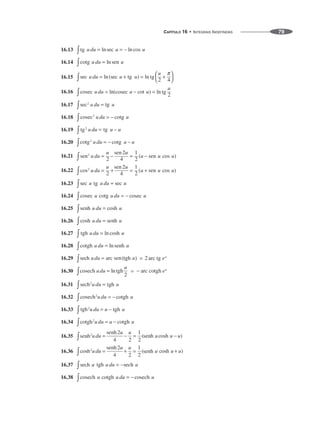 CAPÍTULO 16 • INTEGRAIS INDEFINIDAS 79
16.13
16.14
16.15
16.16
16.17
16.18
16.19
16.20
16.21
16.22
16.23
16.24
16.25
16.26
16.27
16.28
16.29
16.30
16.31
16.32
16.33
16.34
16.35
16.36
16.37
16.38
 