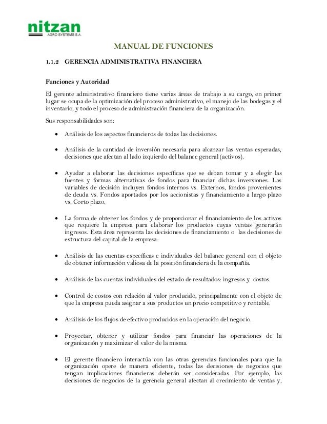 Manual de funciones