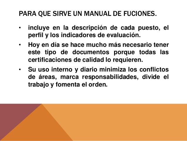 Manual de funciones