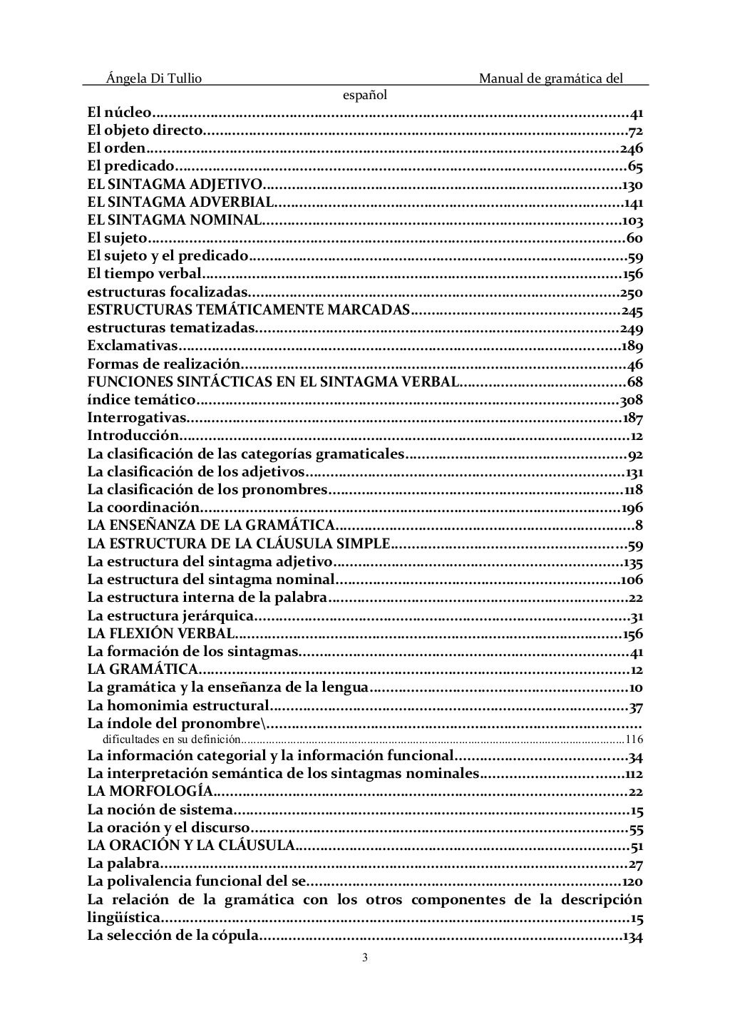 Manual de gramatica del español tullio