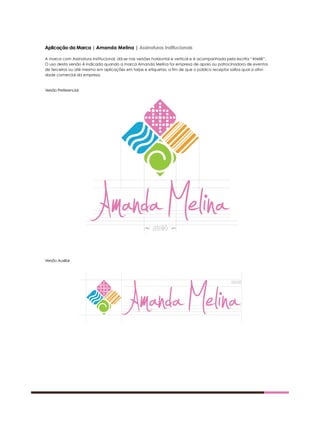Manual de Identidade Visual - Amanda Melina