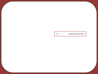 1.5   O jeito de falar da Bia’s
 