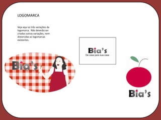 LOGOMARCA

Veja aqui as três variações da
logomarca. Não deverão ser
criadas outras variações, nem
distorcidas as logomarcas
existentes.
 