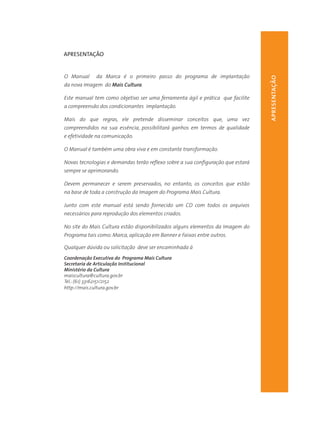 Manual de Identidade do Programa Mais Cultura