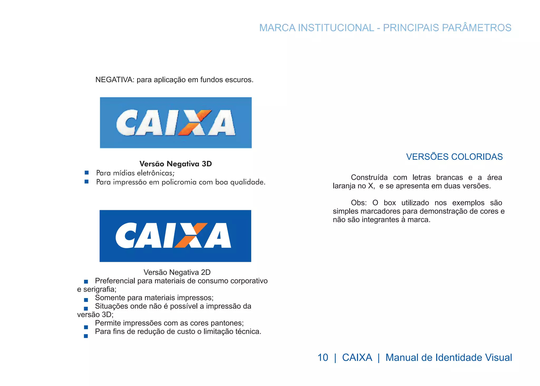 Manual de Identidade Visual da Caixa Econômica Federal - CEF | PDF ...