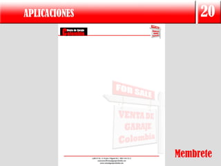 APLICACIONES        20




               Membrete
 