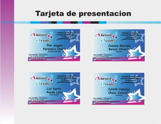 Tarjeta de presentacion
 