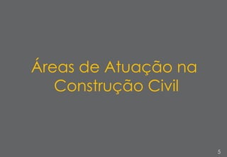 5
Áreas de Atuação na
Construção Civil
 