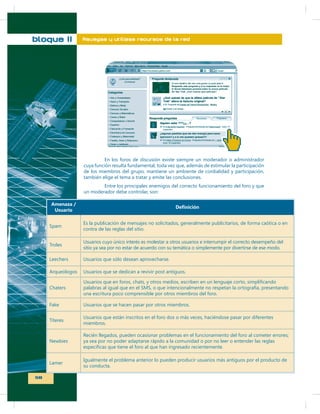 bloque II

Amenaza /
Usuario

58

Navegas y utilizas recursos de la red

 