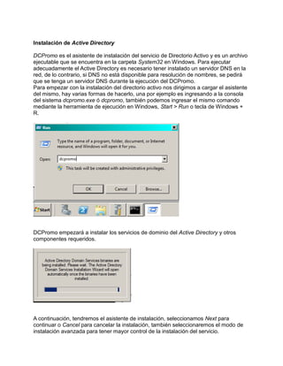 Manual de instalación y administración de active directory en windows ...