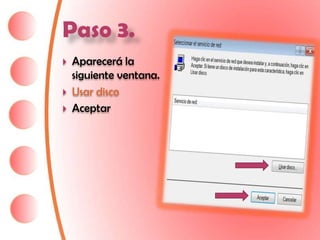 Paso 3.
   Aparecerá la
    siguiente ventana.
   Usar disco
   Aceptar
 