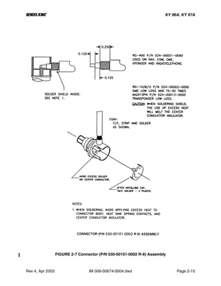 B KY 96A, KY 97A
Rev 4, Apr 2003 IM 006-00674-0004.dwd Page 2-15
FIGURE 2-7 Connector (P/N 030-00101-0002 R-9) Assembly
 