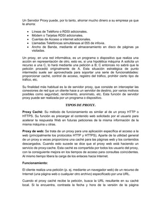 Manual de instalacion de un servidor proxy | PDF