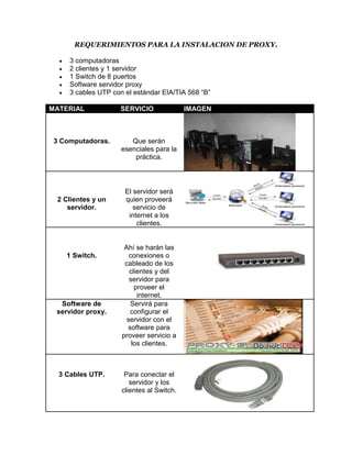 Manual de instalacion de un servidor proxy | PDF