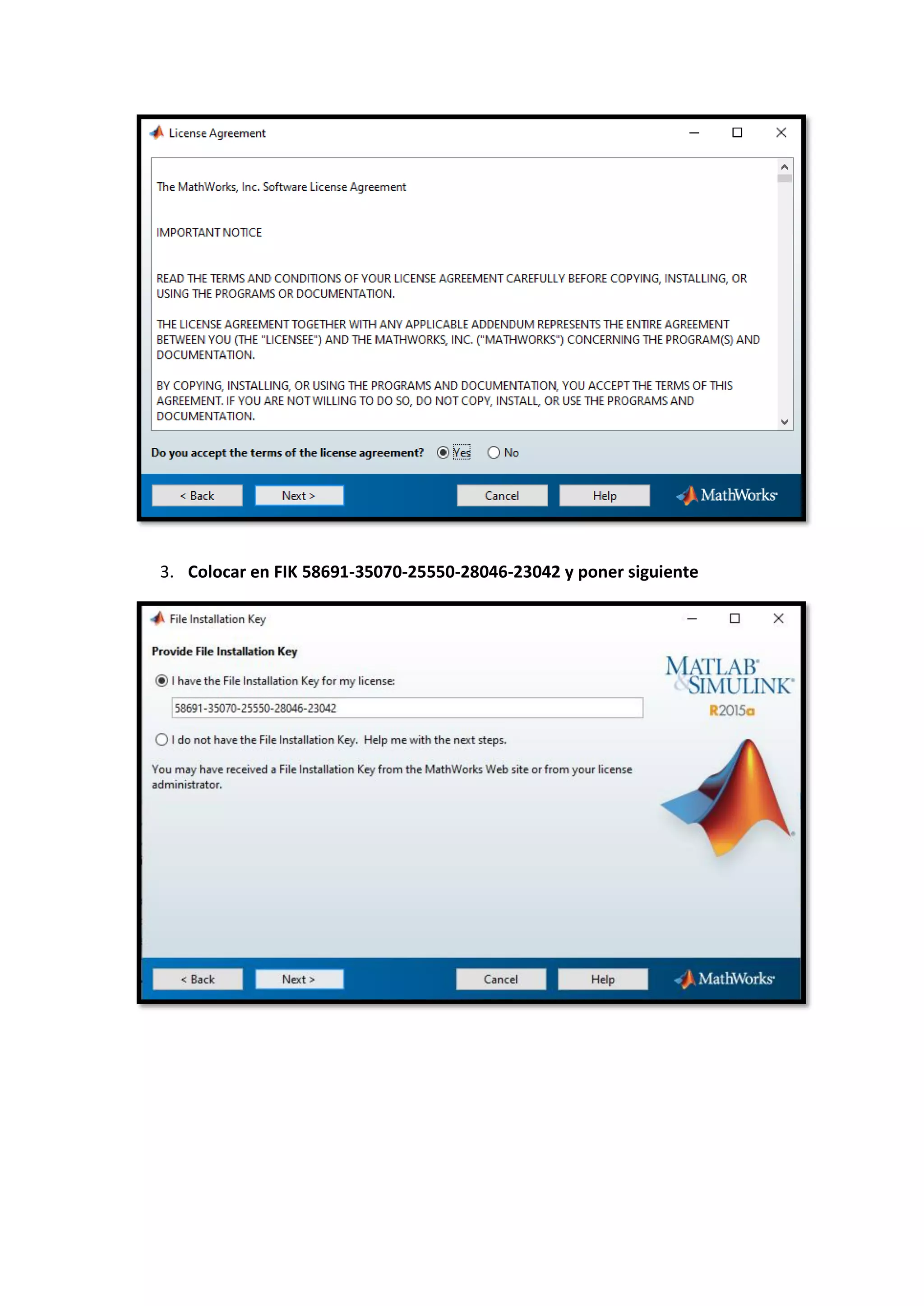 3. Colocar en FIK 58691-35070-25550-28046-23042 y poner siguiente