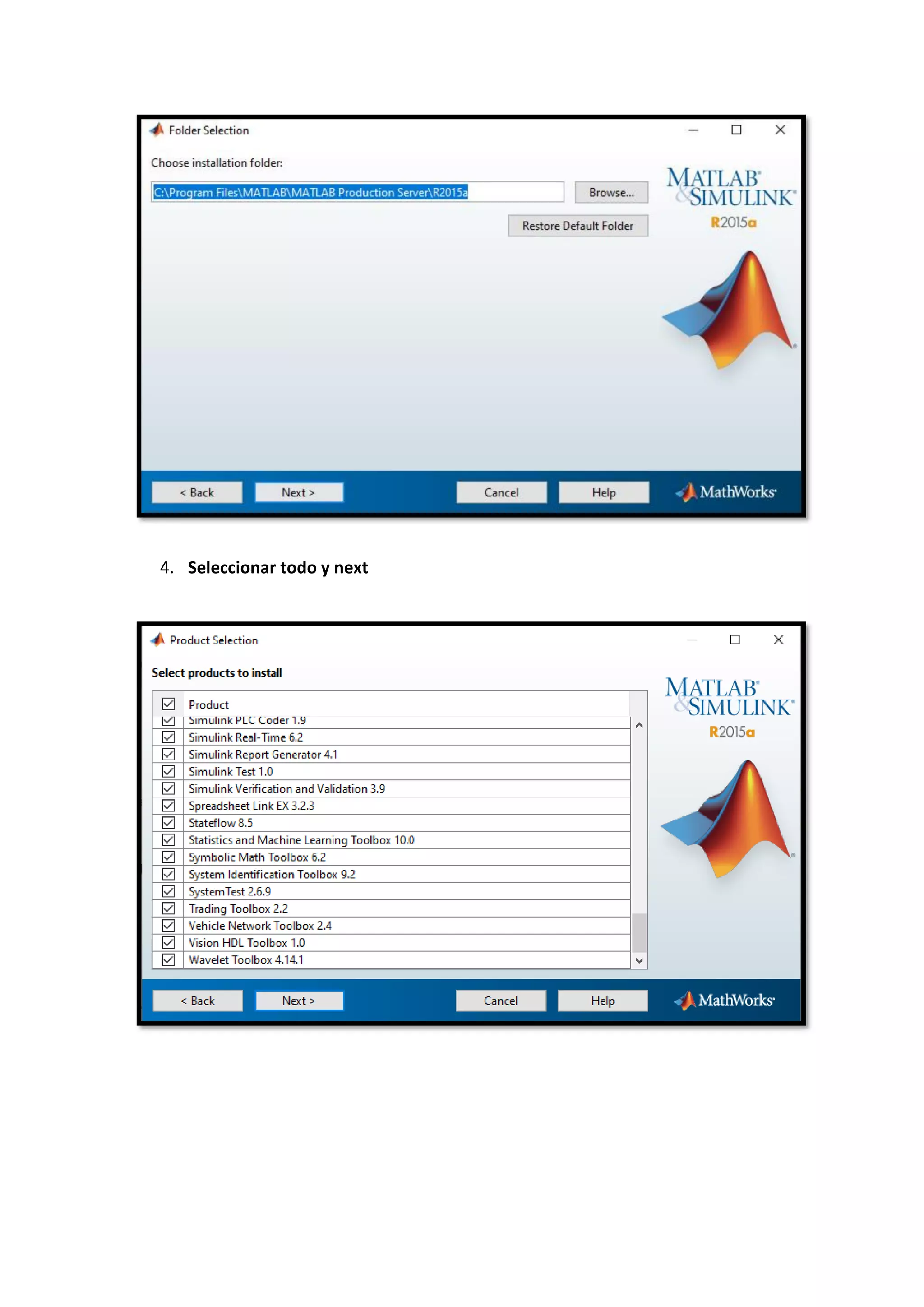 4. Seleccionar todo y next