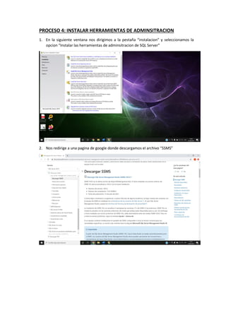 Manual de instalacion sql server y visual studio | PDF