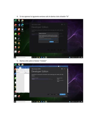 Manual de instalacion sql server y visual studio | PDF