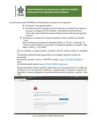 Manual de instalacion webmin y squid j.e.u.m | PDF